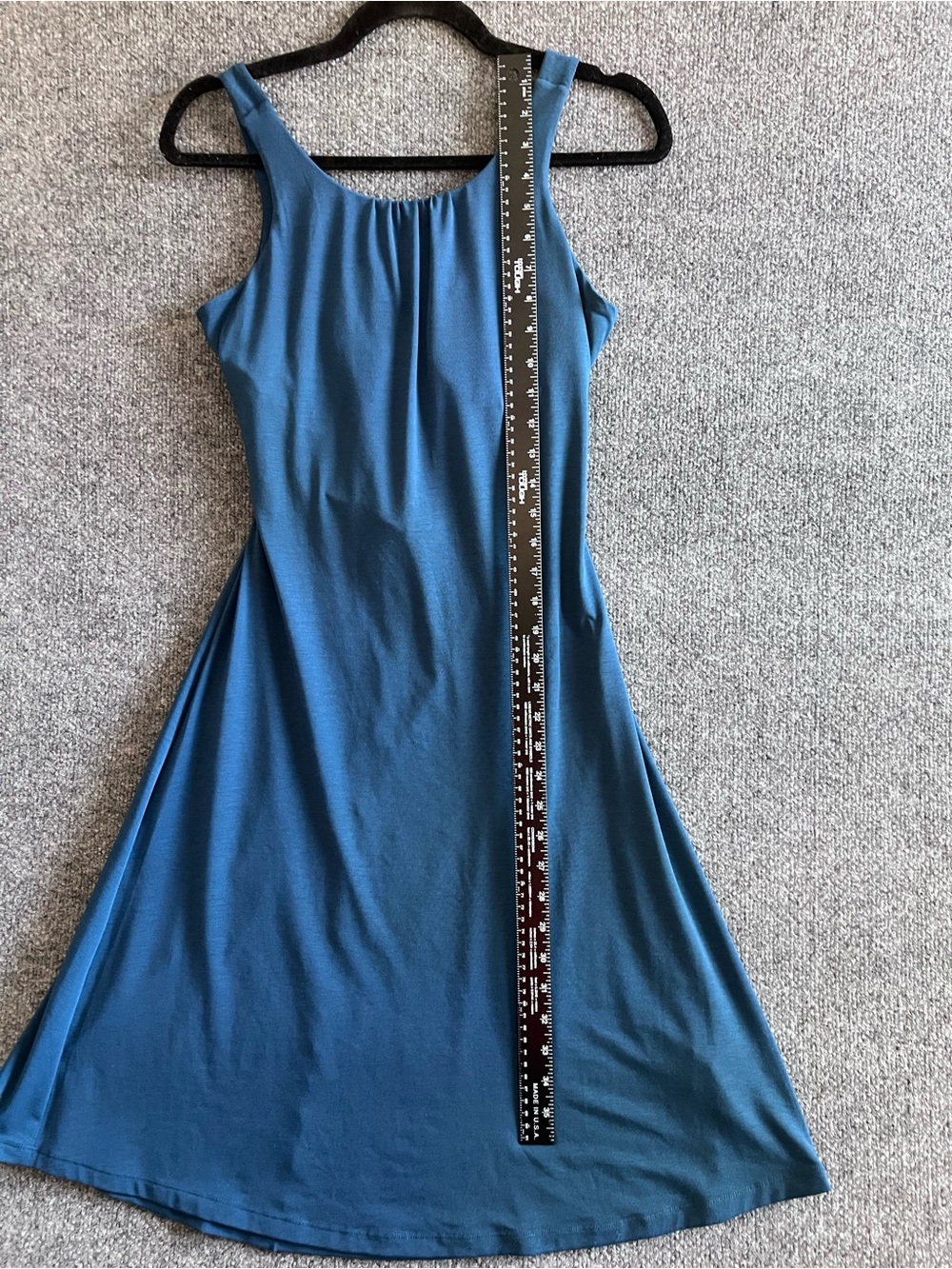 Prana Skypath Small Blue Teal Built In Bra Open Back Stretch Active Yoga Dress - Picture 3 of 8